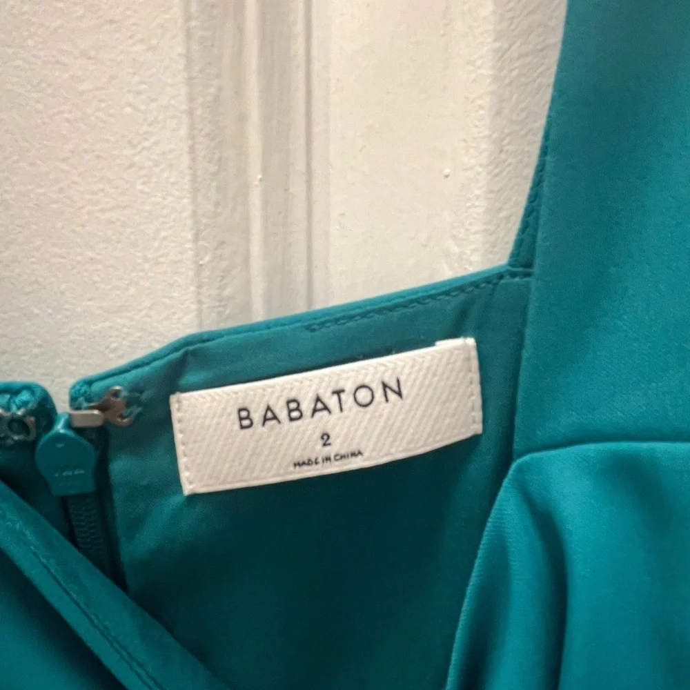 Babaton 90s Slip Dress in Emerald Green - Picture 8 of 9